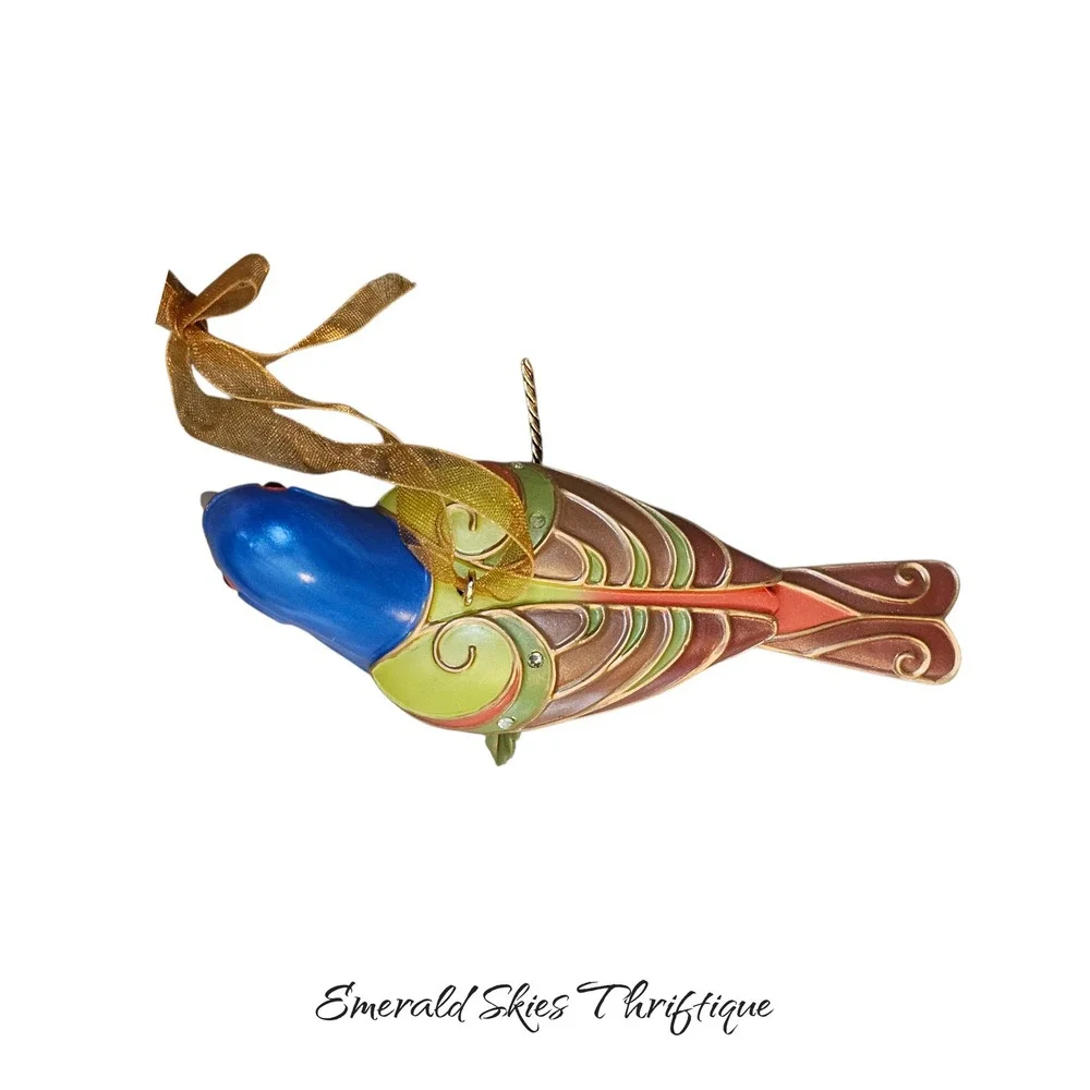 Hallmark Keepsake Ornament Painted Bunting The Beauty of Birds. Free ship